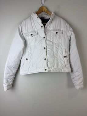 Nike White Quilted Puffer Jacket